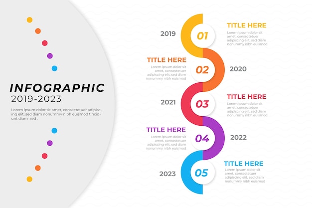 Vector gratuito plantilla de infografía de proceso