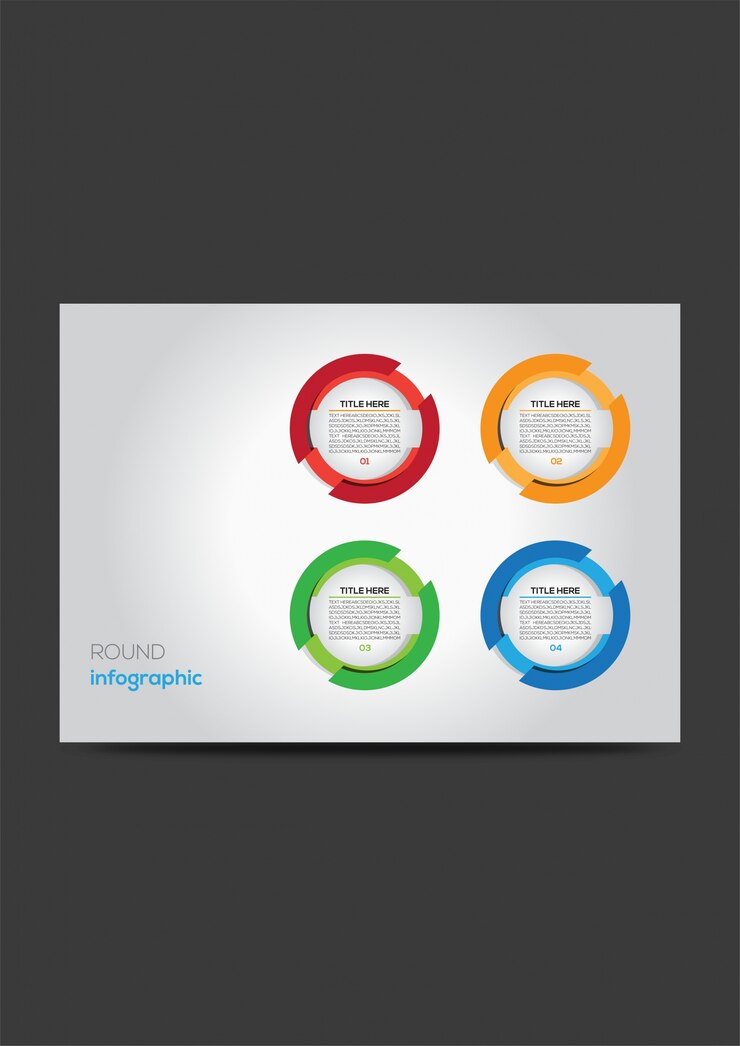Plantilla de infografía redonda