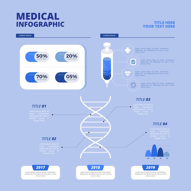 Vector gratuito plantilla de infografía de salud profesional