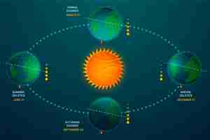 Vector gratuito plantilla de infografía de solsticio de invierno degradado