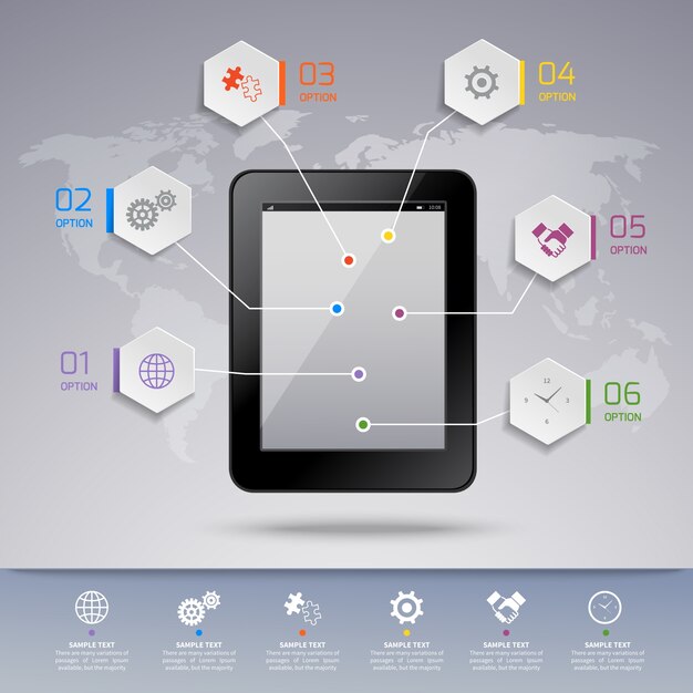 Plantilla de infografía Tablet