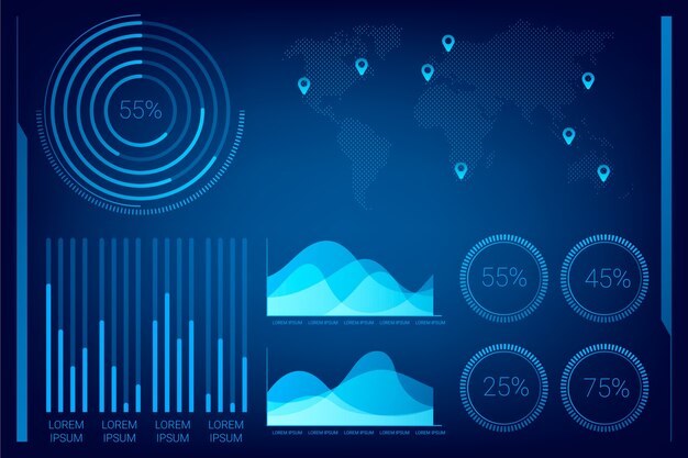 Plantilla de infografía de tecnología profesional