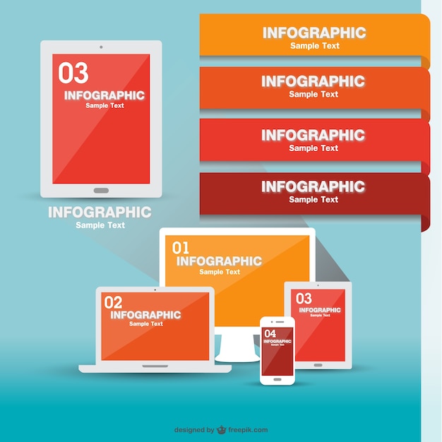 Plantilla de infografía tecnológica