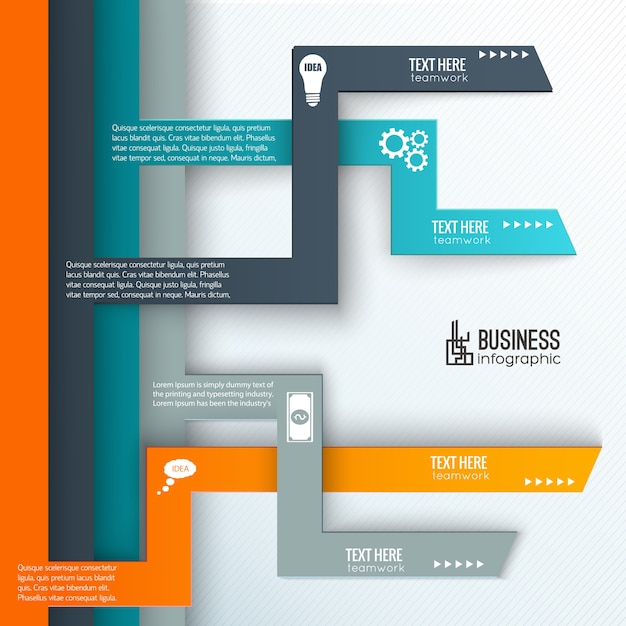 Vector gratuito plantilla de infografías de trabajo en equipo