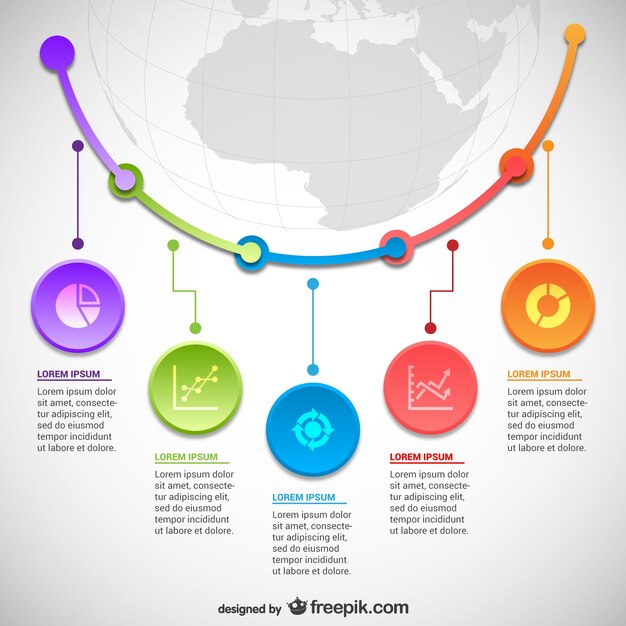 Plantilla infográfica de estadística
