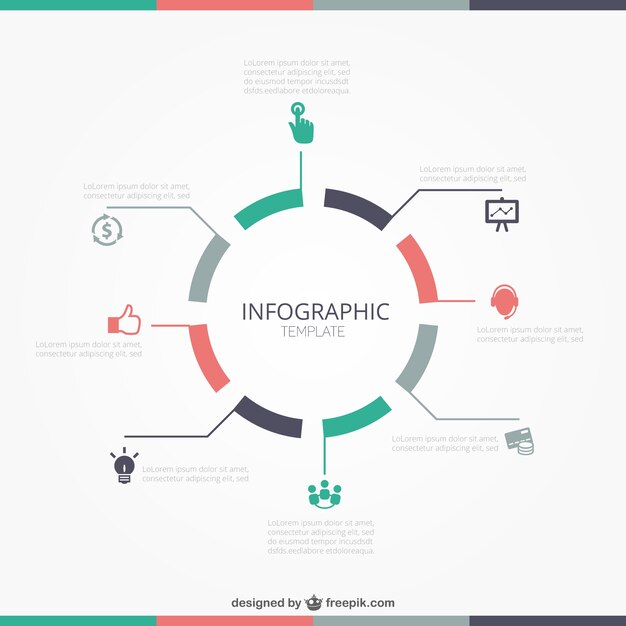 Plantilla infográfica redonda