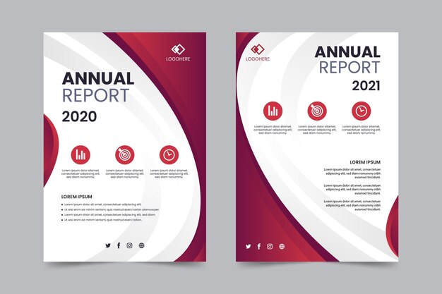 Plantilla de informe anual abstracto