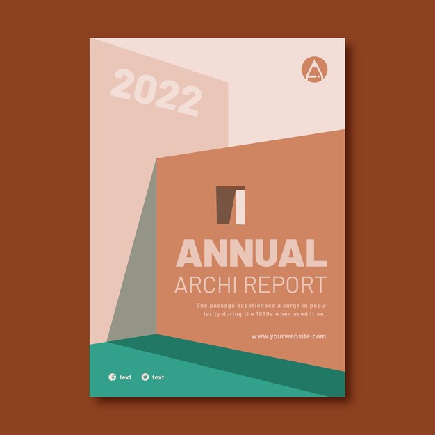 Plantilla de informe anual de arquitecto dibujada a mano
