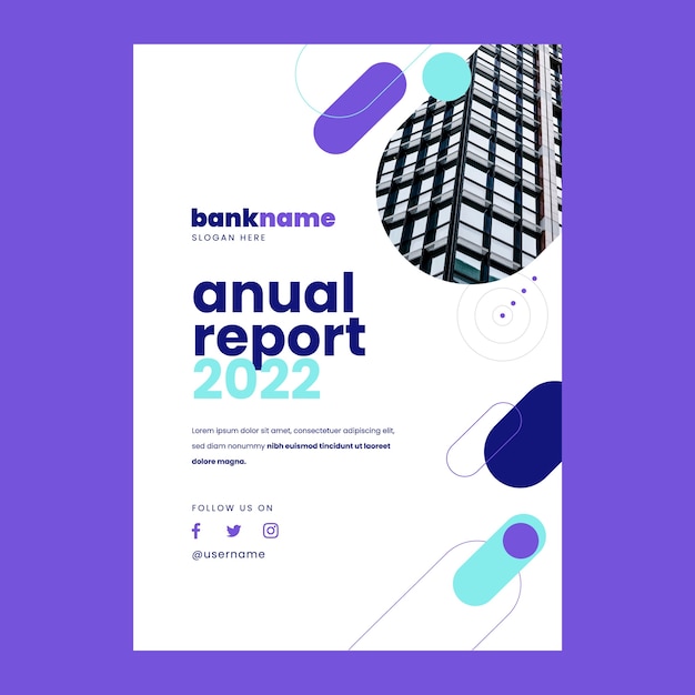 Plantilla de informe anual de banca y finanzas