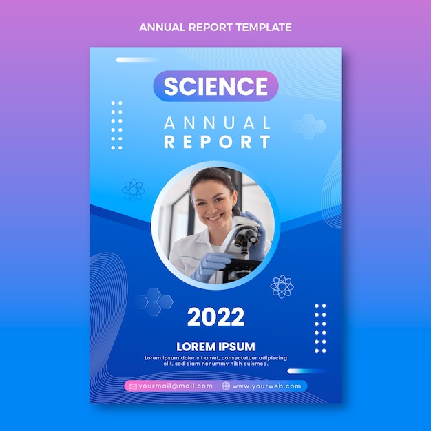 Plantilla de informe anual de ciencia de gradiente