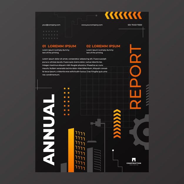 Plantilla de informe anual de construcción de gradiente