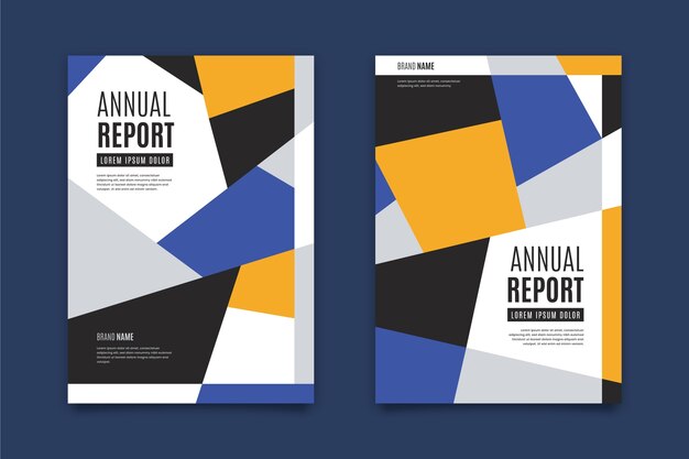 Plantilla de informe anual de diseño moderno