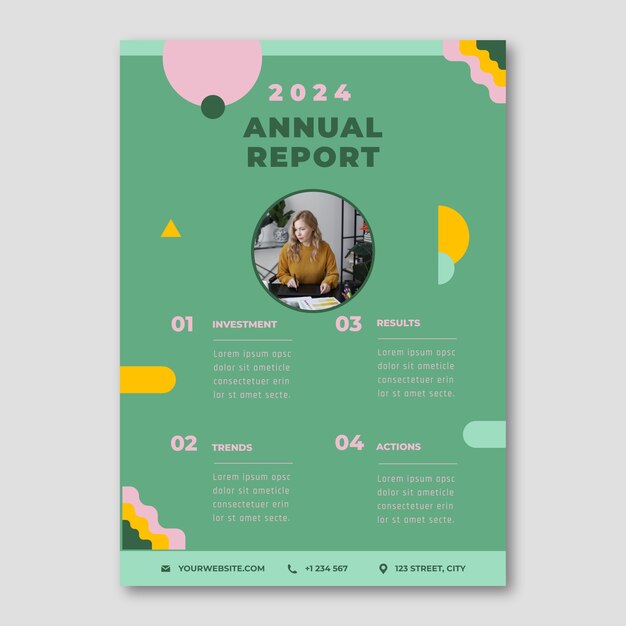 Plantilla de informe anual de diseño web