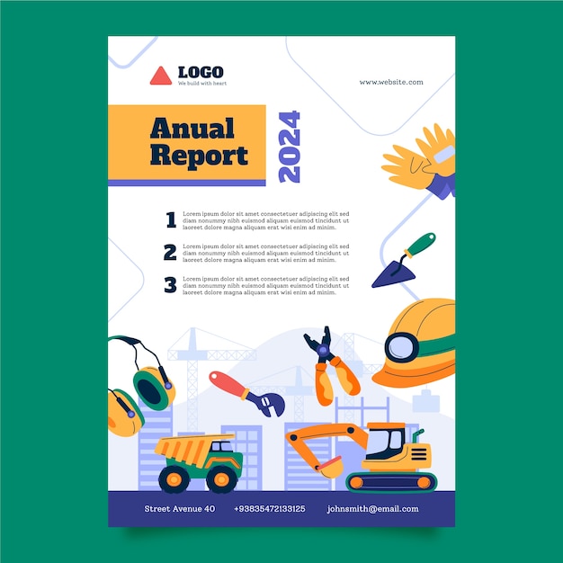 Plantilla de informe anual para el dominio de la construcción