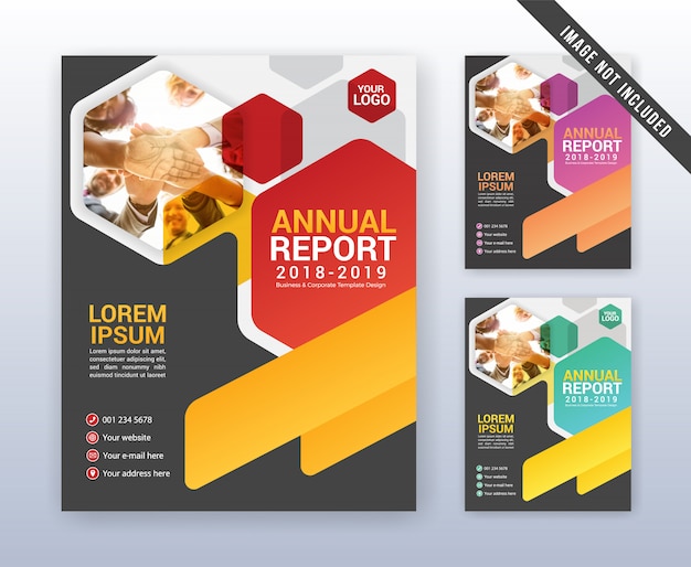 Plantilla de informe anual de negocio moderno