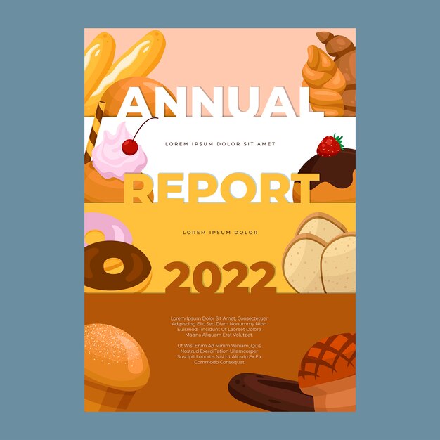 Plantilla de informe anual de panadería mínima