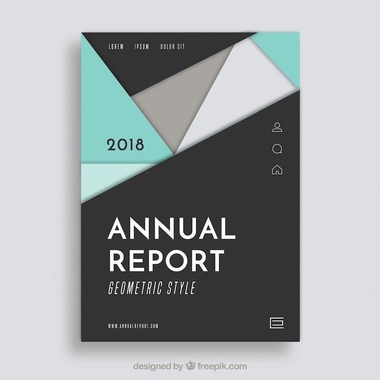 Vector gratuito plantilla de informe anual