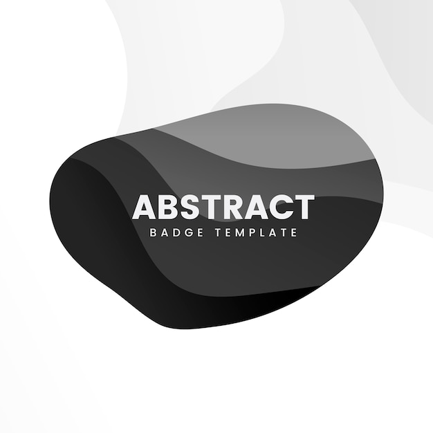 Vector gratuito plantilla insignia abstracta en negro