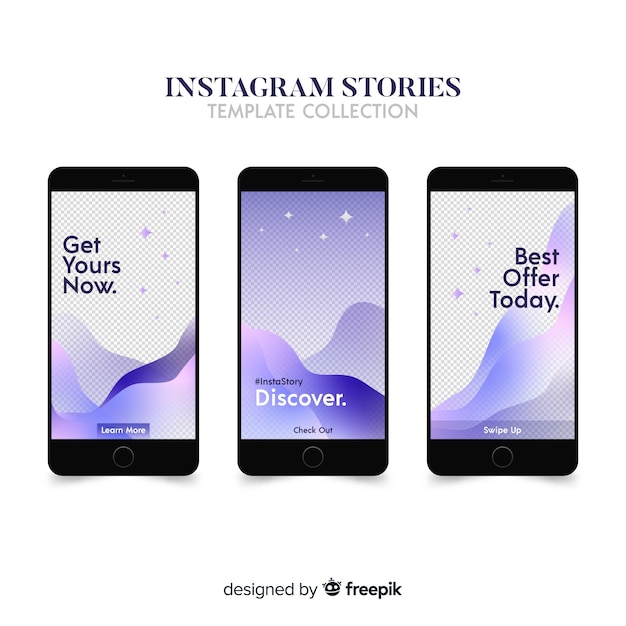 Vector gratuito plantilla de instagram stories