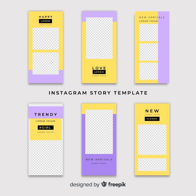 Vector gratuito plantilla de instagram stories