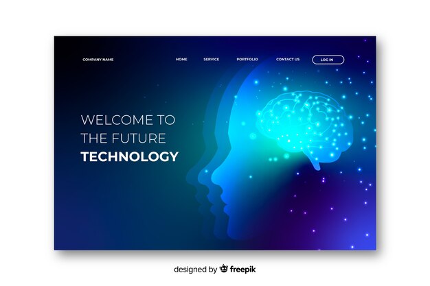 Plantilla de inteligencia artificial de página de aterrizaje