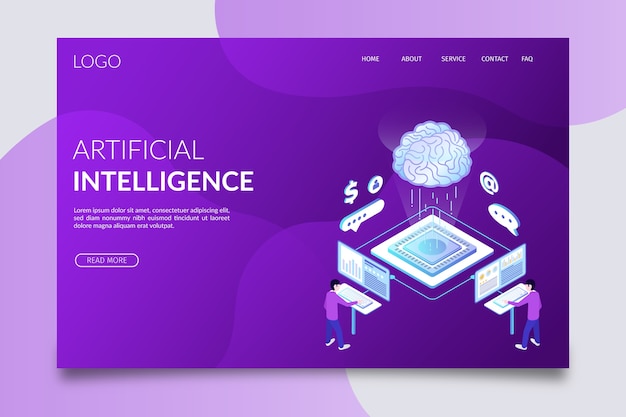 Plantilla de inteligencia artificial de página de aterrizaje