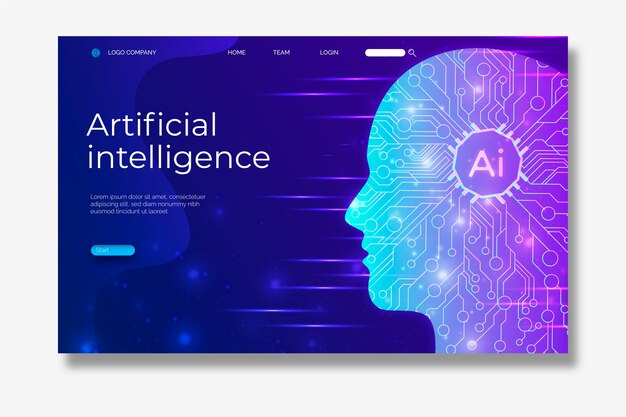 Plantilla de inteligencia artificial de página de aterrizaje