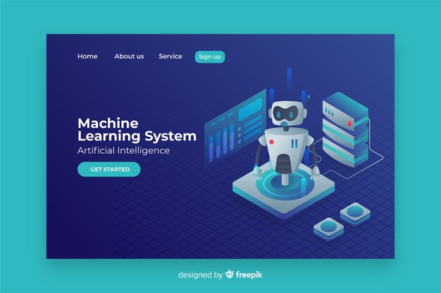 Plantilla de inteligencia artificial de página de aterrizaje