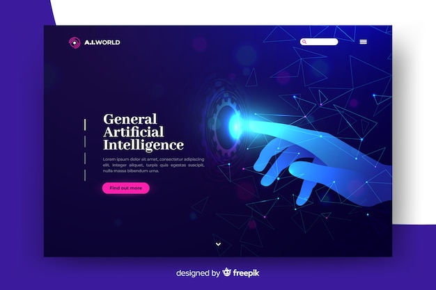 Plantilla de inteligencia artificial de página de aterrizaje