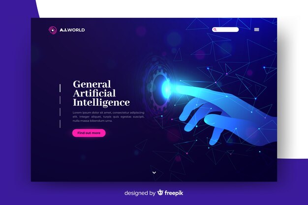 Plantilla de inteligencia artificial de página de aterrizaje