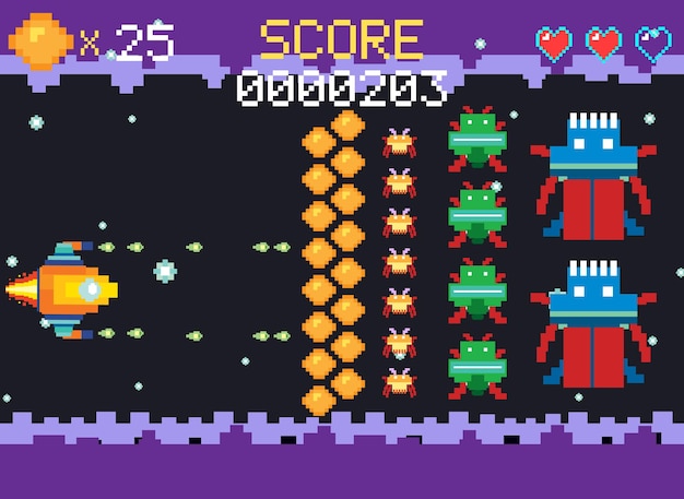 Plantilla de interfaz de usuario de juego espacial