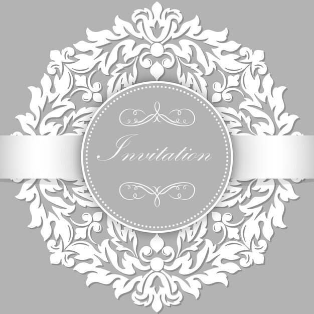 plantilla de invitación de adorno abstracto