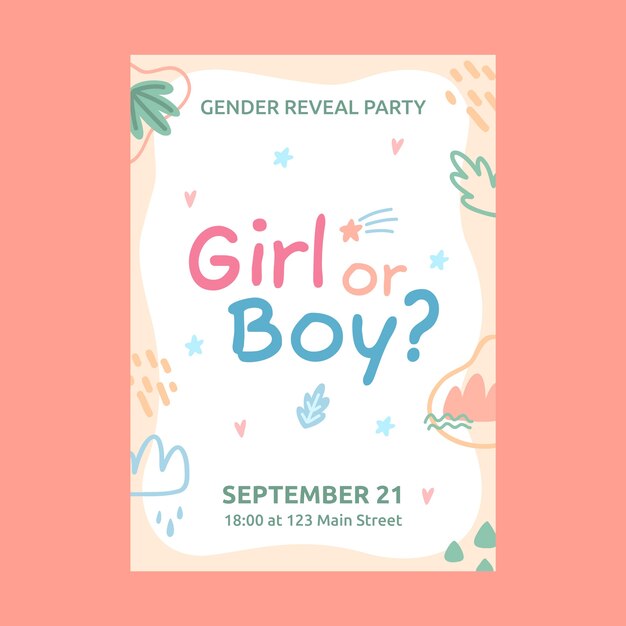 Plantilla de invitación de baby shower