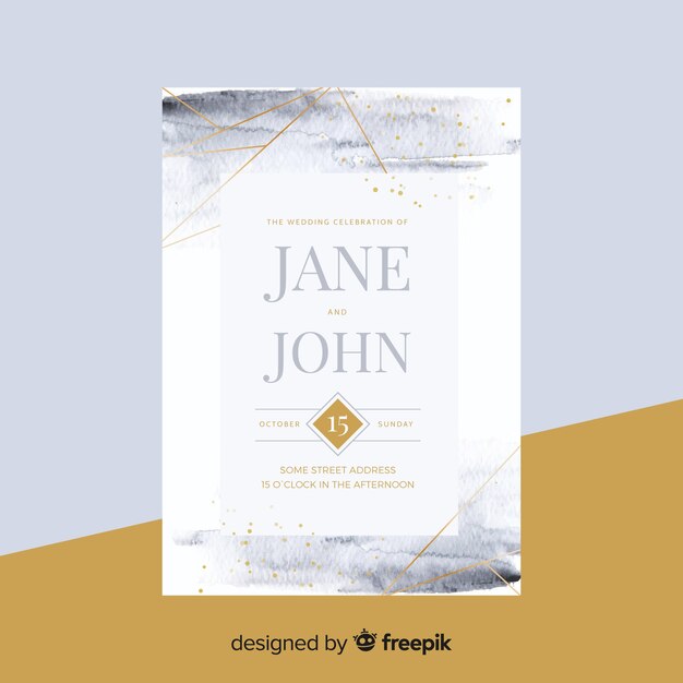 Plantilla de invitación de boda