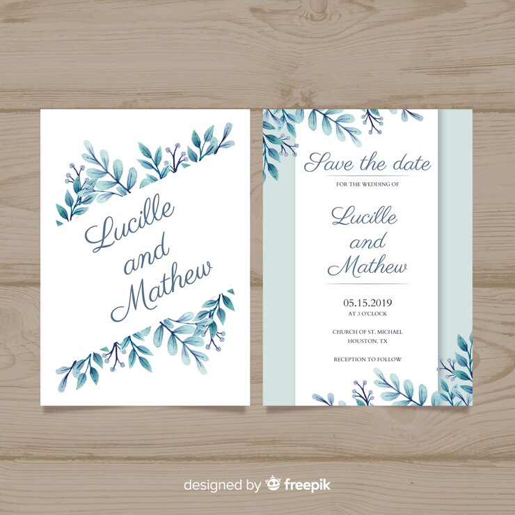 Vector gratuito plantilla de invitación de boda