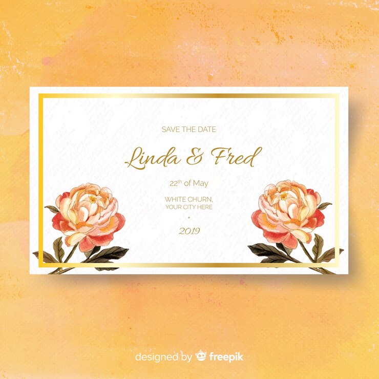 Vector gratuito plantilla de invitación de bodas