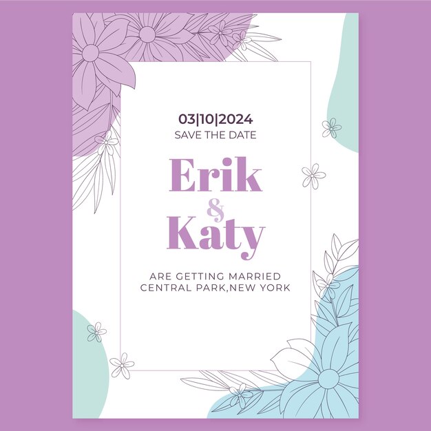 plantilla de invitación para la celebración de la boda