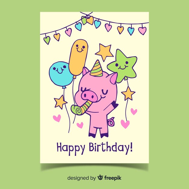 Plantilla de invitación de cumpleaños para niños