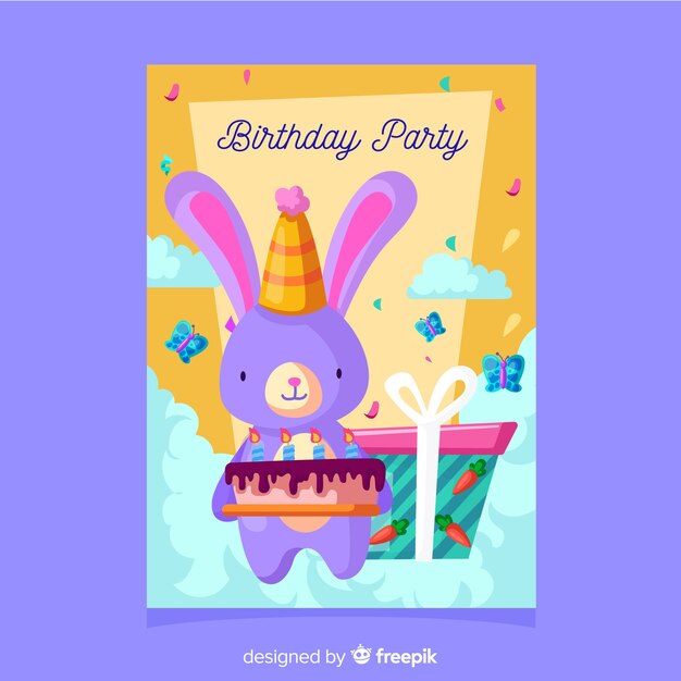 Plantilla de invitación de cumpleaños para niños