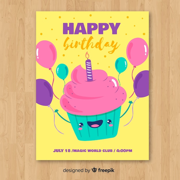 Plantilla de invitación de cumpleaños para niños