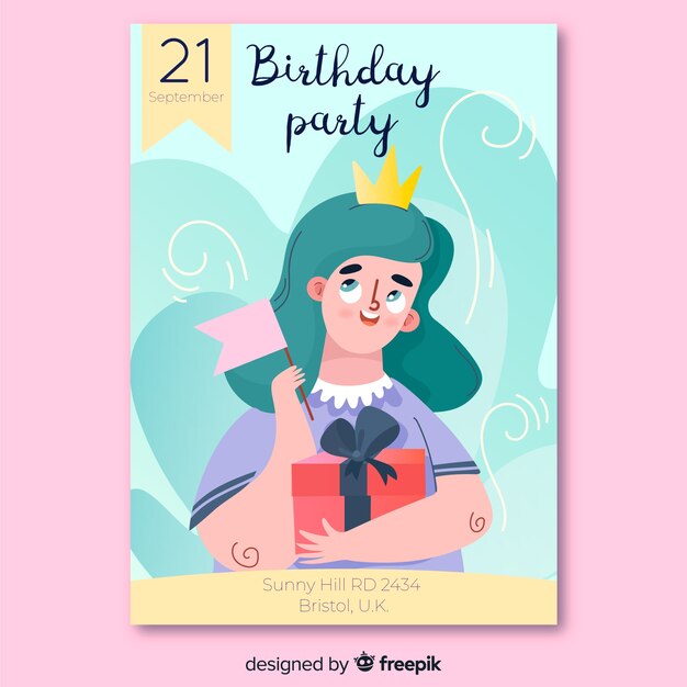Plantilla de invitación de cumpleaños para niños