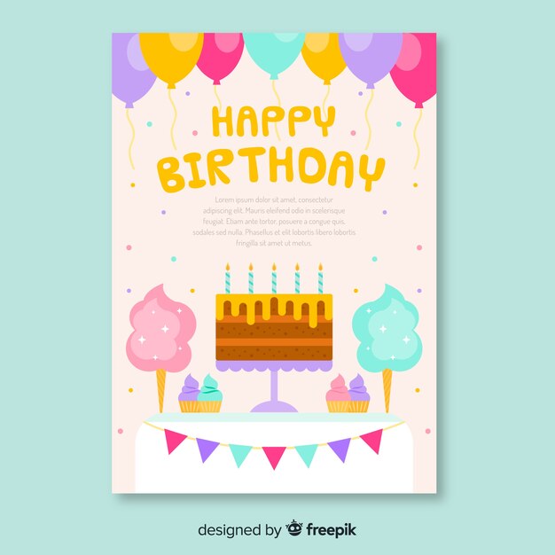 Plantilla de invitación de cumpleaños para niños