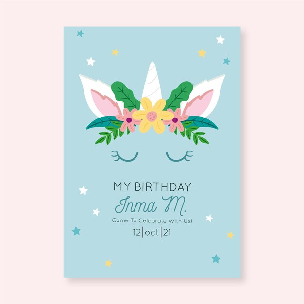 Plantilla de invitación de cumpleaños para niños