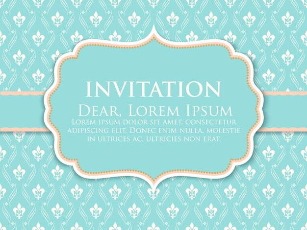 plantilla de invitación de decoración de adorno