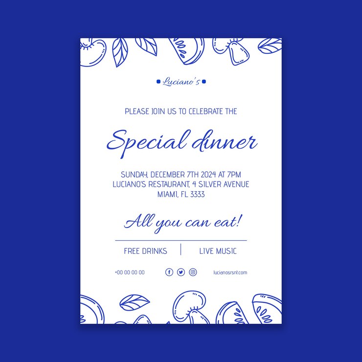 Vector gratuito plantilla de invitación de diseño plano