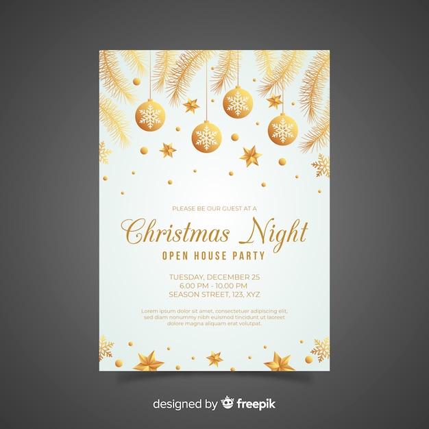Plantilla de invitación de fiesta de Navidad