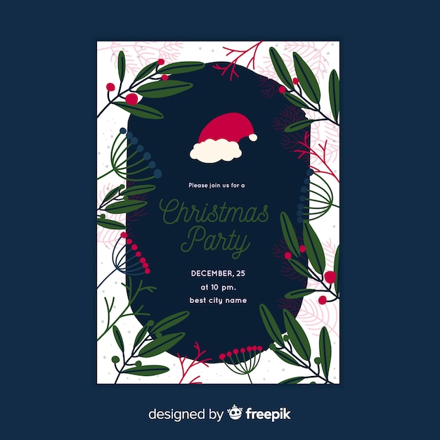 Plantilla de invitación de fiesta de Navidad