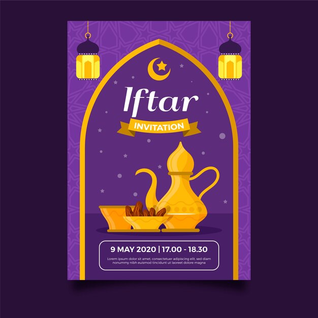 Plantilla de invitación de iftar