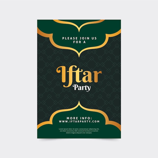 Plantilla de invitación iftar