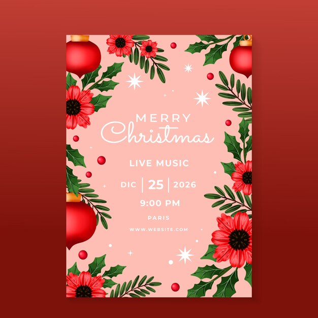 Plantilla de invitación de temporada navideña